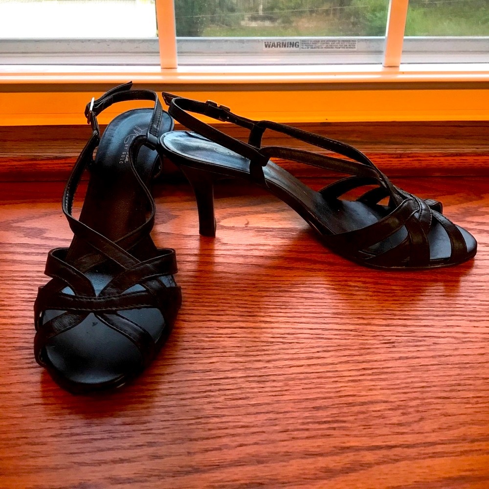 Mariana by Golc Black Strappy Heels
